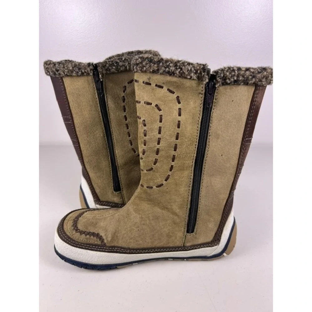 Merrell Puffin High Tan Suede Insulated Winter Boots Primaloft Womens 8 READ
